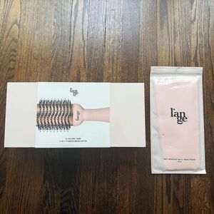 L’ange Le Volume 75 mm Titanium Brush Dryer (Blush) + Heat Mat Pouch | NIB